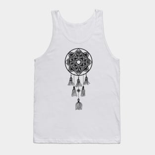 Black dreamcatcher over blue Tank Top